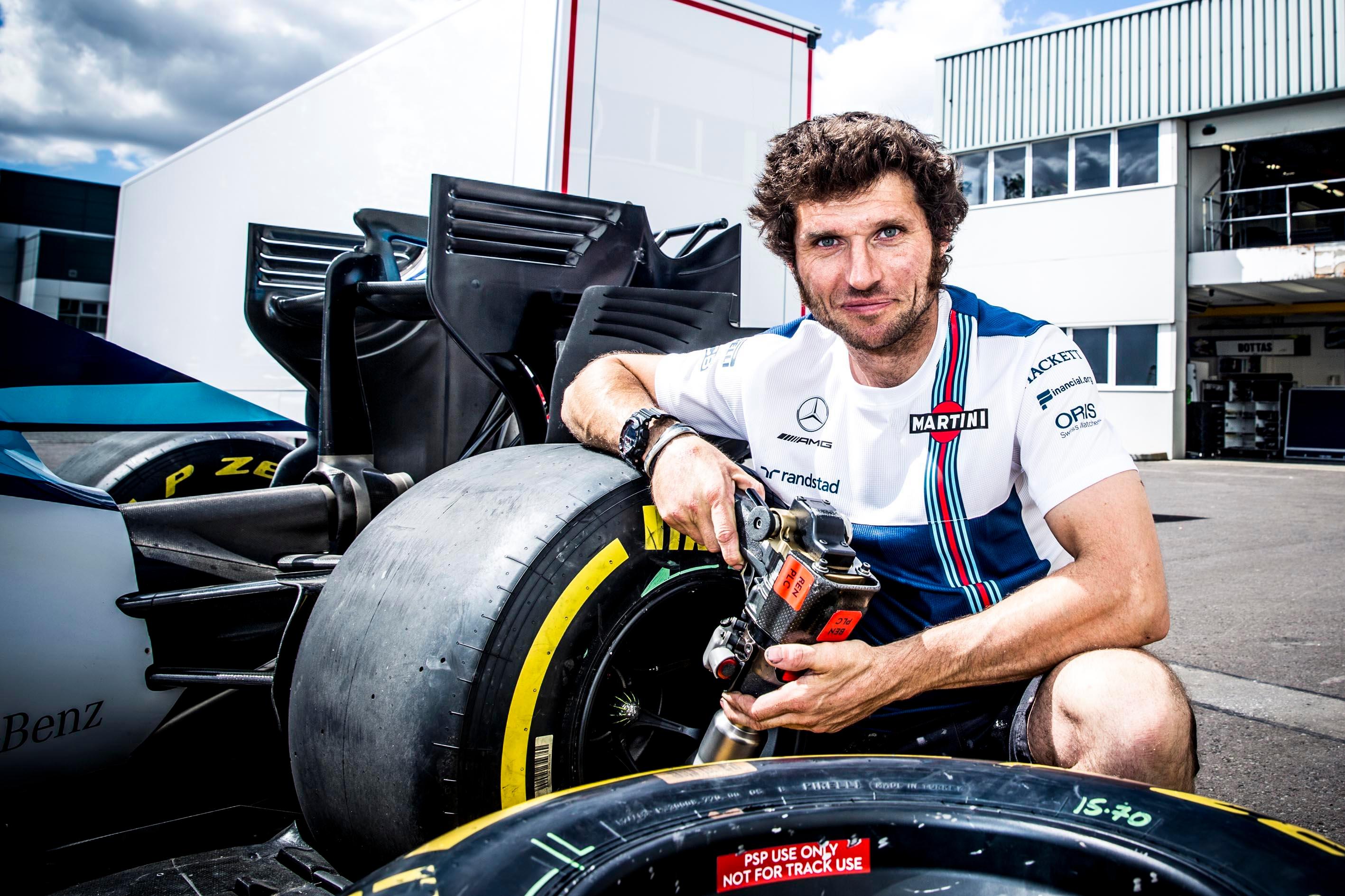  Guy trained with the Williams Martini Racing Formula One pit crew last year